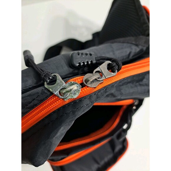 Fishing Tackle Surf Bag Black Orange Piscifun Sling Shoulder Padded Nylon - Picture 6 of 8